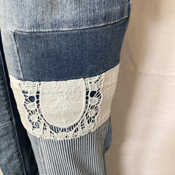 DEMOCRACY Jeans Women’s No Gap Size 4 Light Blue Denim Patched Distressed NWT - Picture 10 of 11